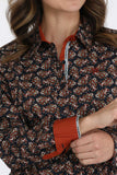 Cinch Women's Navy Paisley Shirt