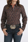 Cinch Women's Navy Paisley Shirt