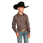 Cinch Boy's Brown Paisley Shirt