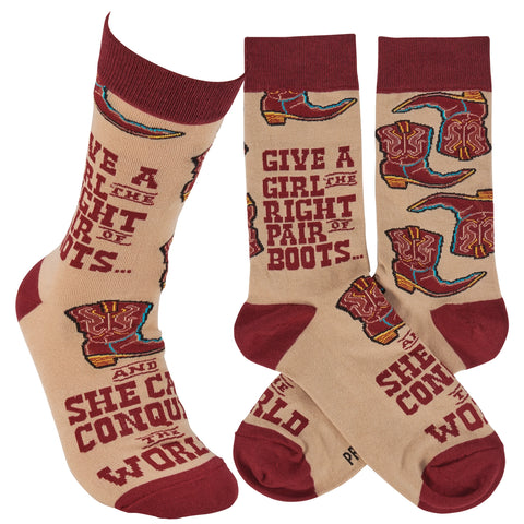 Give a Girl The Right Boots Socks