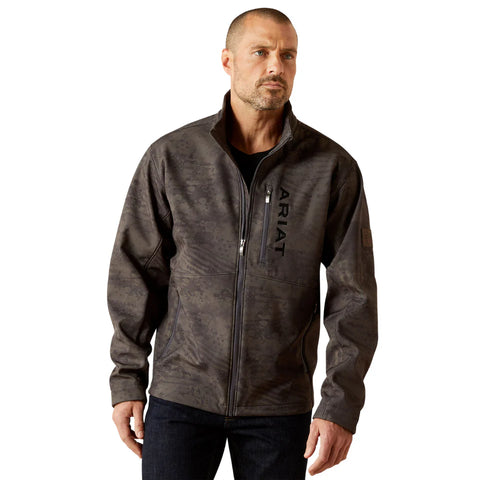 Ariat Men's Gray Patriot Flag Softshell Jacket