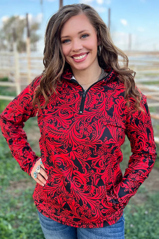 Tailgate Party Red & Black Pullover
