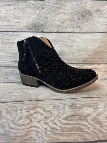 Very G Leopard Charming Booties- Black