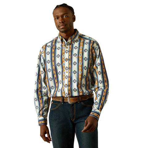 Ariat Men's Shilo Blue Print Shirt