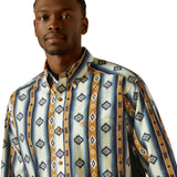 Ariat Men's Shilo Blue Print Shirt