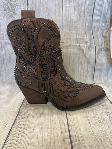 Very G Women's Parade Sparkle Booties-Taupe