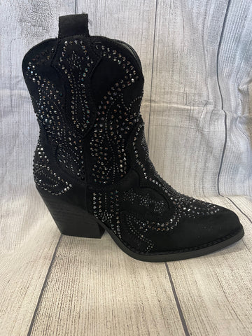 Very G Women's Parade Sparkle Booties-Black