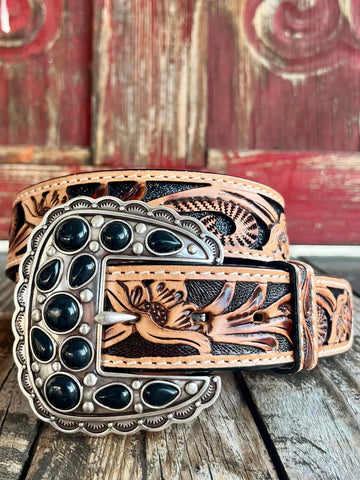 Angel Ranch Women's Belt Tan & Black