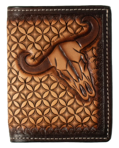 Men's Cow Skull Wallet