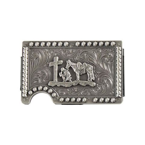 Silver Cowboy Prayer Rope Smart Wallet