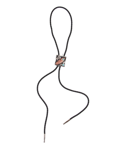 Feather Concho Bolo Tie