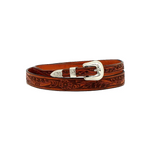 Tan Tooled Tooled Leather Hatband