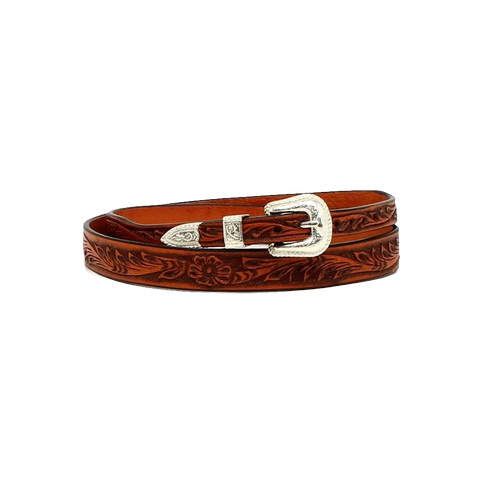 Tan Tooled Tooled Leather Hatband