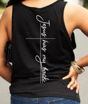 Jesus Has My Back Black Tank
