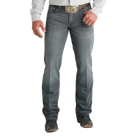 Cinch  Men's Carter 2.0 Gray Mid Rise Relaxed Boot Cut Jeans