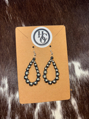 Genuine Sterling Silver Pearl Tear Drop Earrings