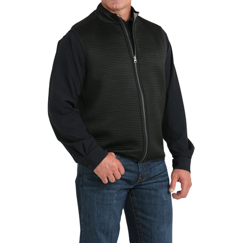 Cinch Men's Black Ribbed Reversible Zip Vest
