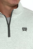 Cinch Men's 1/4 ZIP Gray Pullover