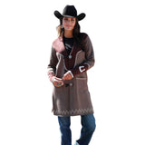 Cinch Ladies Grey Western Mid Length Duster