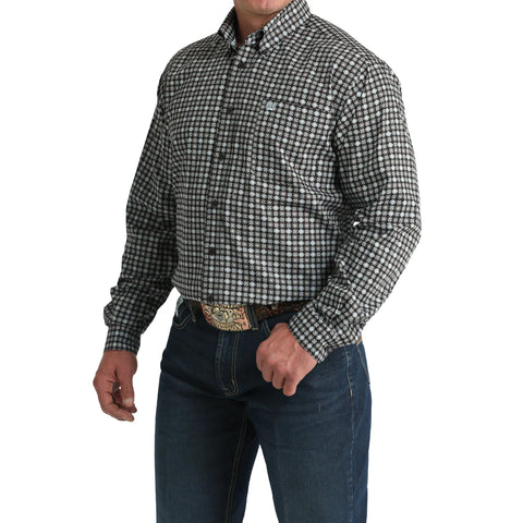 Cinch Men's Brown Geometric Print Shirt