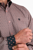 Cinch Pink Weave Print Shirt