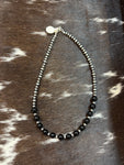 Pearl w/ Black Onyx Center Necklace