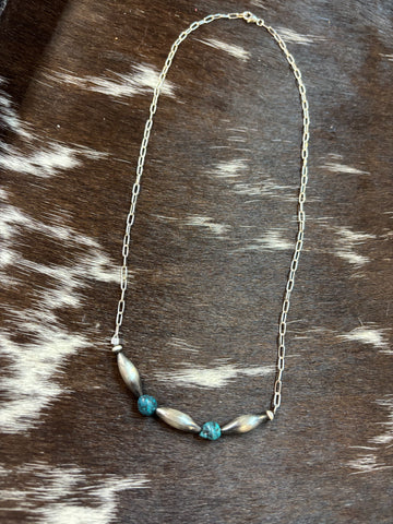Turquoise Melon Chain Necklace