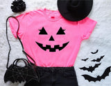 Pink Pumpkin Face Tee