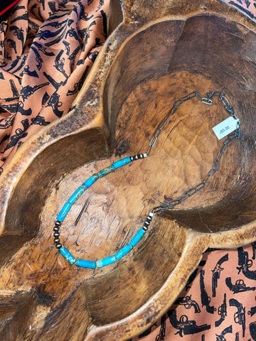 Turquoise Navajo Mix Adjustable Necklace
