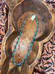 Doubled Navajo and Turquoise Necklace