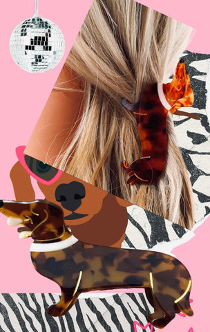Wiener Dog Hair Clip