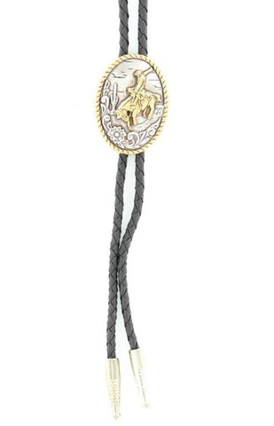 Bronc Rider Oval Bolo