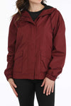 Cinch Womens Burgundy Rain Jacket