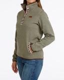 Cinch Women's Olive Polar Fleece Pullover