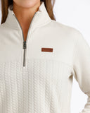 Cinch Women's Cream 1/4 Zip Pullover