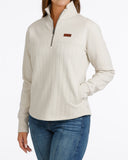Cinch Women's Cream 1/4 Zip Pullover