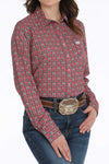 Cinch Women's Pink Geo Print Arenaflex Shirt