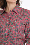 Cinch Women's Pink Geo Print Arenaflex Shirt