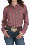 Cinch Women's Pink Geo Print Arenaflex Shirt