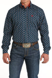 Cinch Men's Navy Flag Shirt