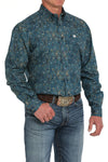 Cinch Men's Blue Paisley Print Shirt