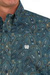 Cinch Men's Blue Paisley Print Shirt