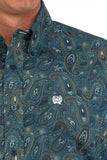 Cinch Men's Blue Paisley Print Shirt