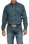 Cinch Men's Blue Paisley Print Shirt