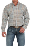 Cinch Men's White Geo Print Shirt