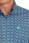 Cinch Men's Royal Geo Print Shirt