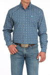 Cinch Men's Royal Geo Print Shirt