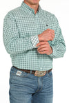Cinch Men's Turquoise Geo Print Shirt