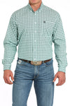 Cinch Men's Turquoise Geo Print Shirt