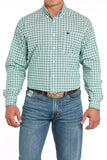 Cinch Men's Turquoise Geo Print Shirt